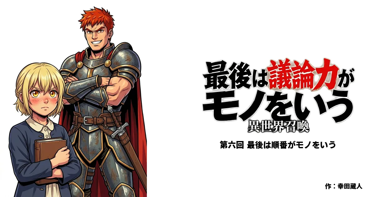 【AIマンガ】最後は議論力がモノをいう 第6話: 最後は順番がモノをいう