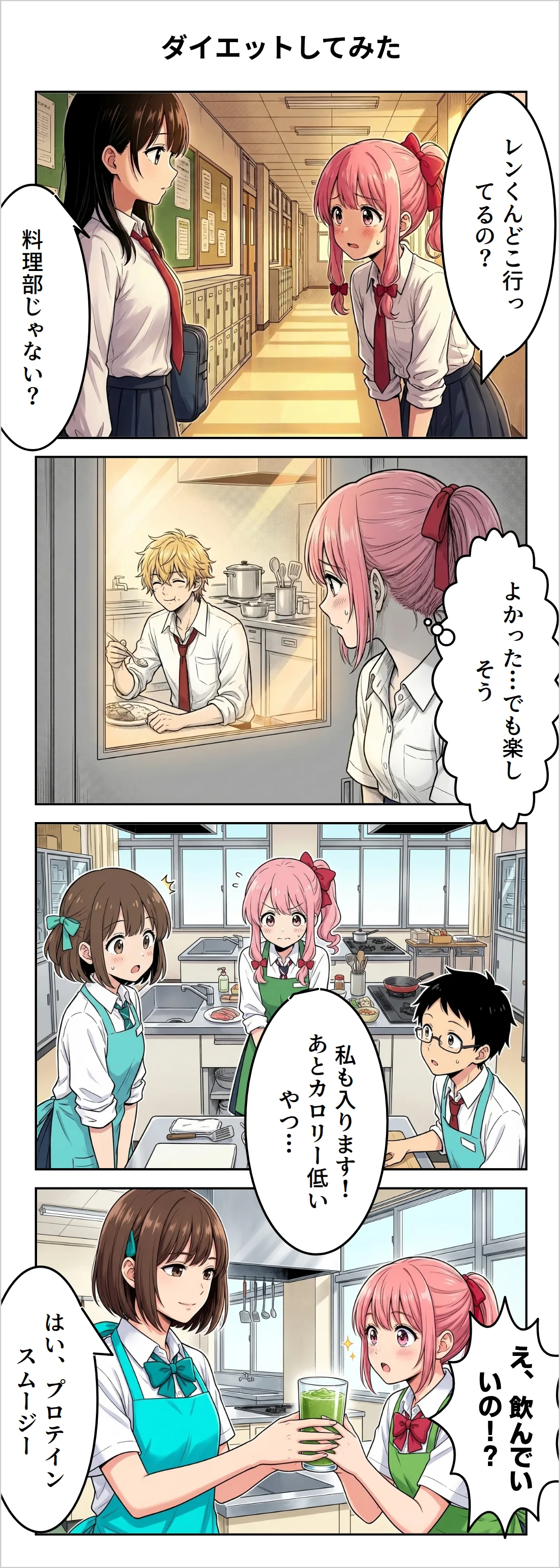 【4コマ】第3話: ダイエットしてみた