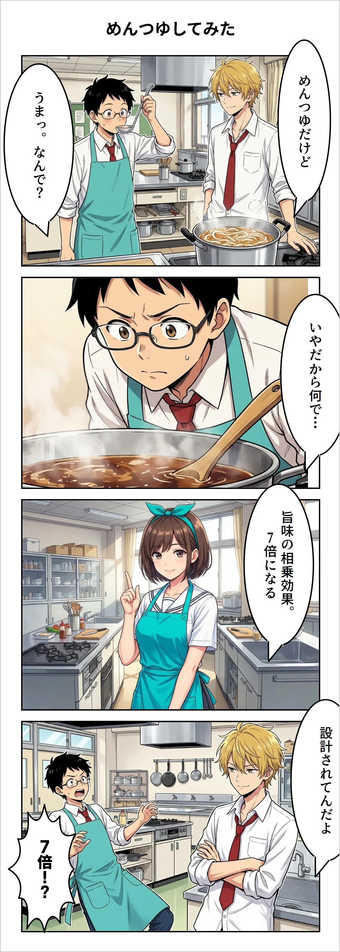 【4コマ】第10話: めんつゆしてみた