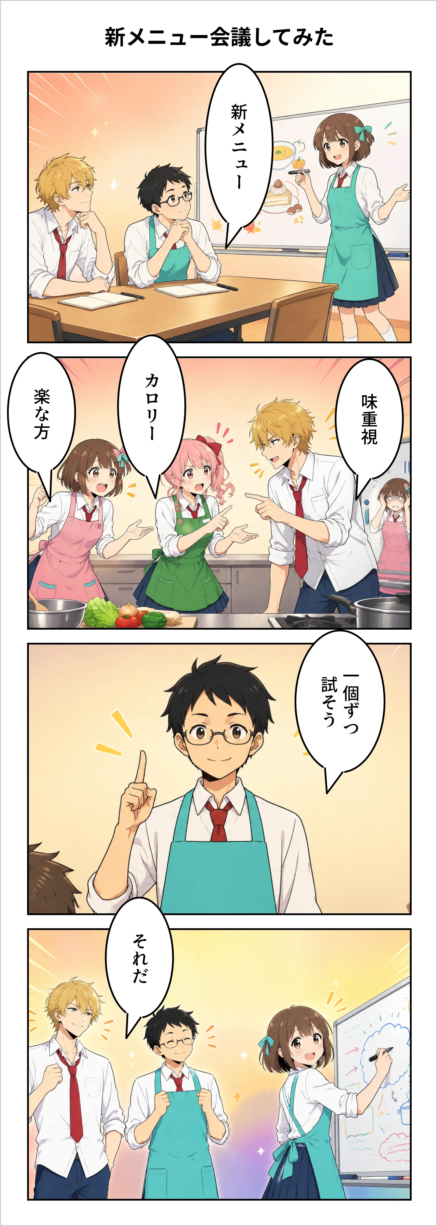 【4コマ】第100話: 新メニュー会議してみた