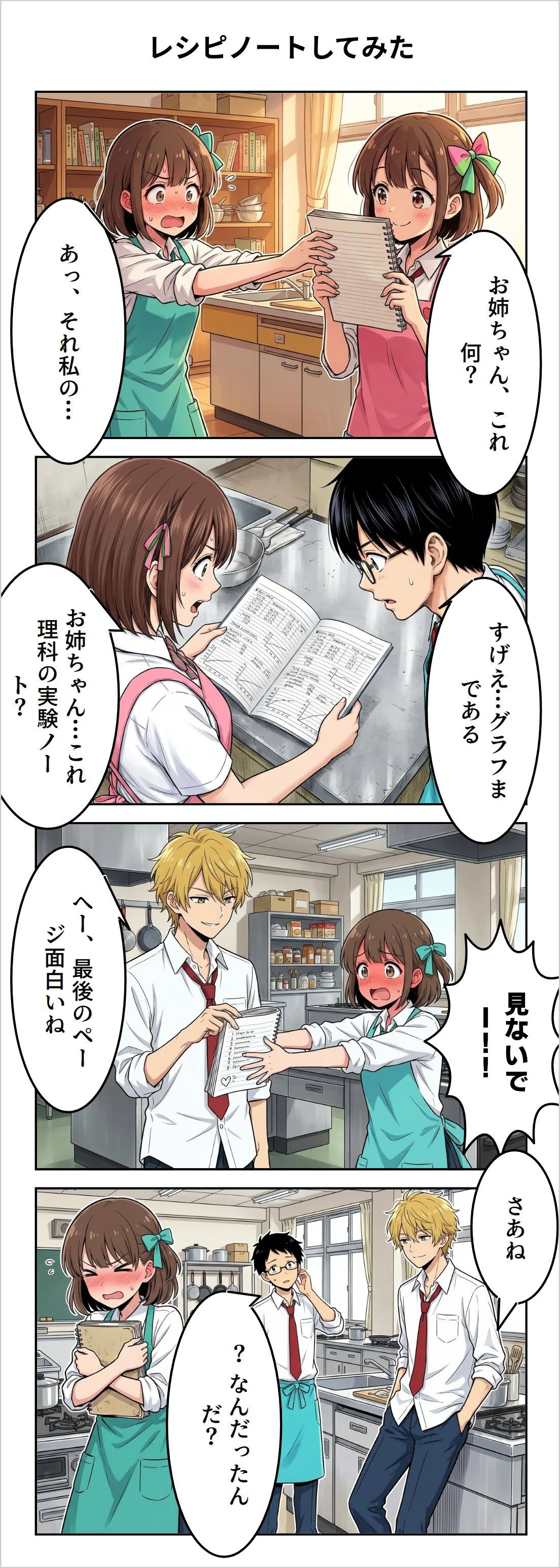 【4コマ】第17話: レシピノートしてみた