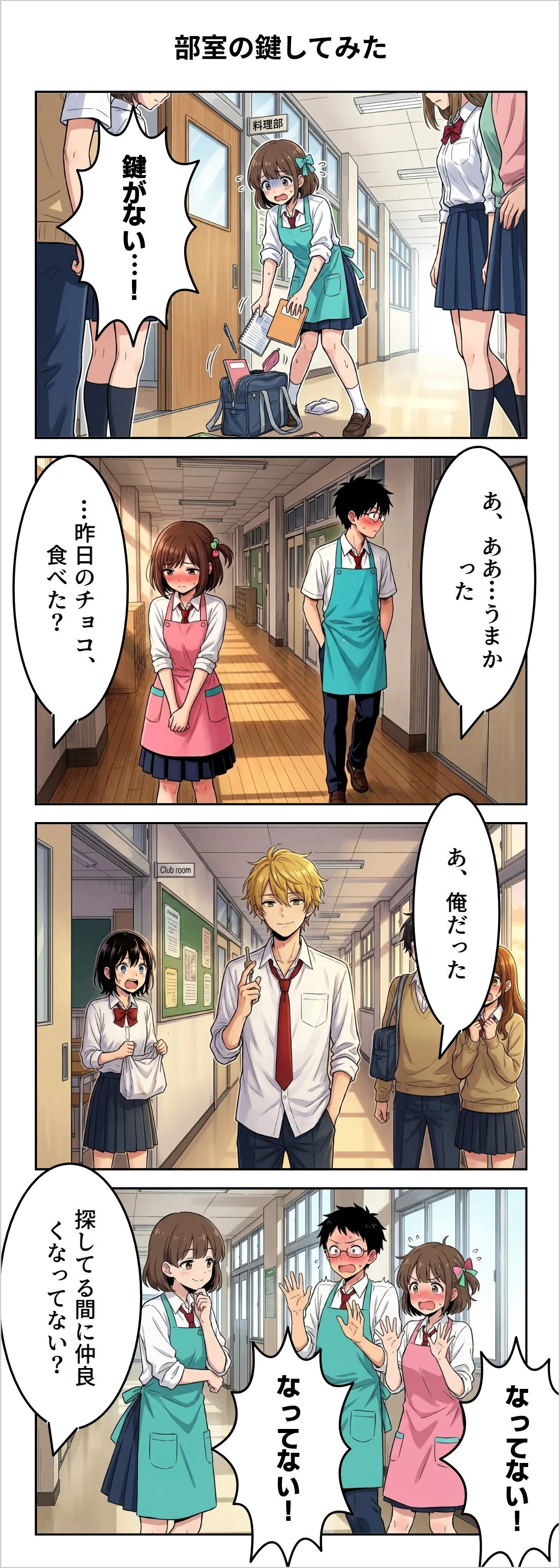 【4コマ】第24話: 部室の鍵してみた