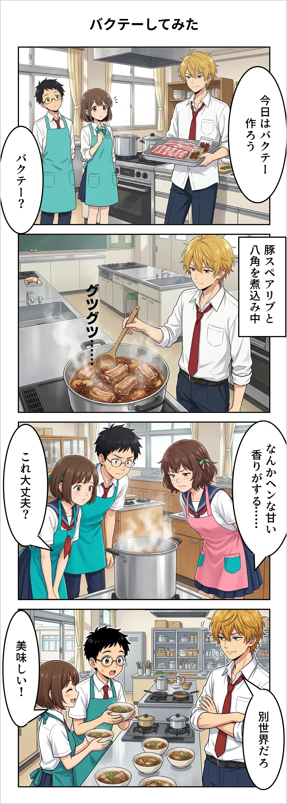 【4コマ】第28話: バクテーしてみた