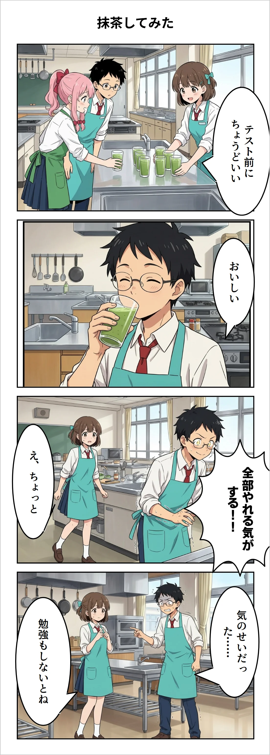 【4コマ】第33話: 抹茶してみた